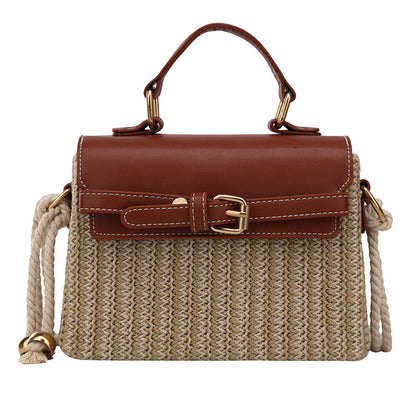 Small Horizontal Square Woven Handbag Chic Sophistication