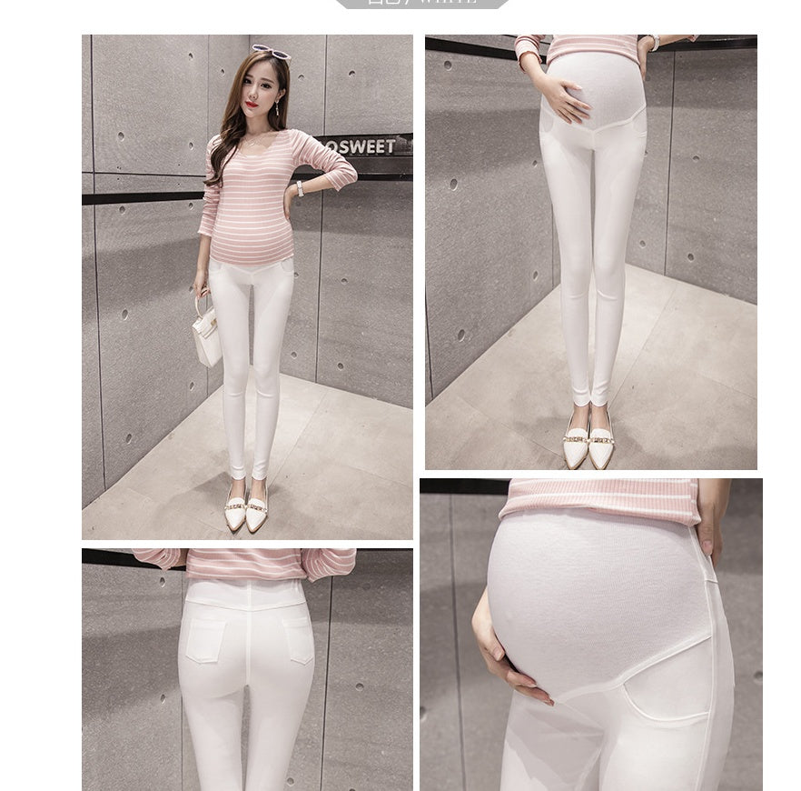 Spring Maternity Wide-Leg Trousers – Comfortable High-Waist Pregnancy Pants