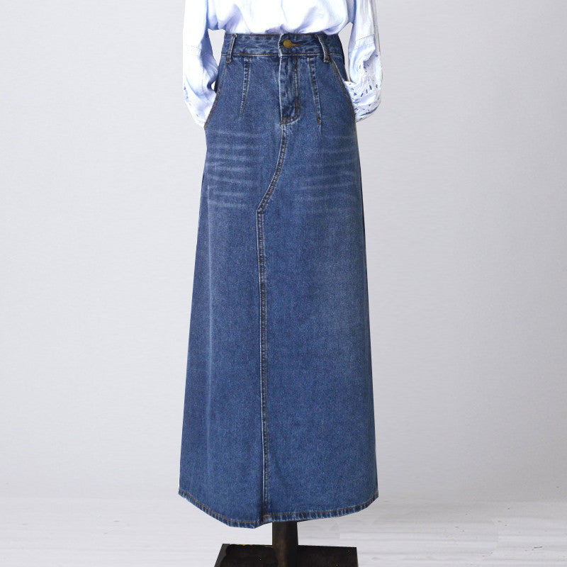Skirts Distressed Denim A Line Skirt Streetwear Trend