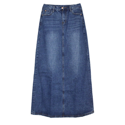 Skirts Distressed Denim A Line Skirt Streetwear Trend