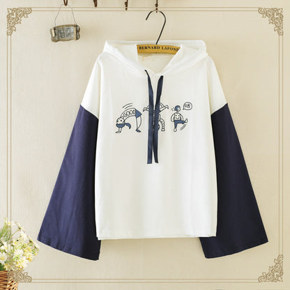 Merry Pretty Cartoon Embroidery Hoodie – Cute, Cozy & Fresh!