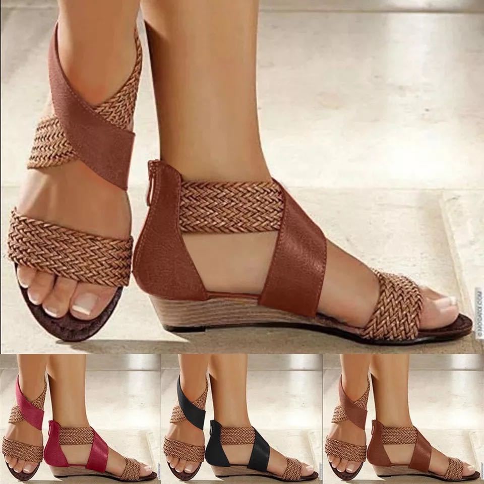 Orthopedic Insole Open Toe Women Wedge Sandals