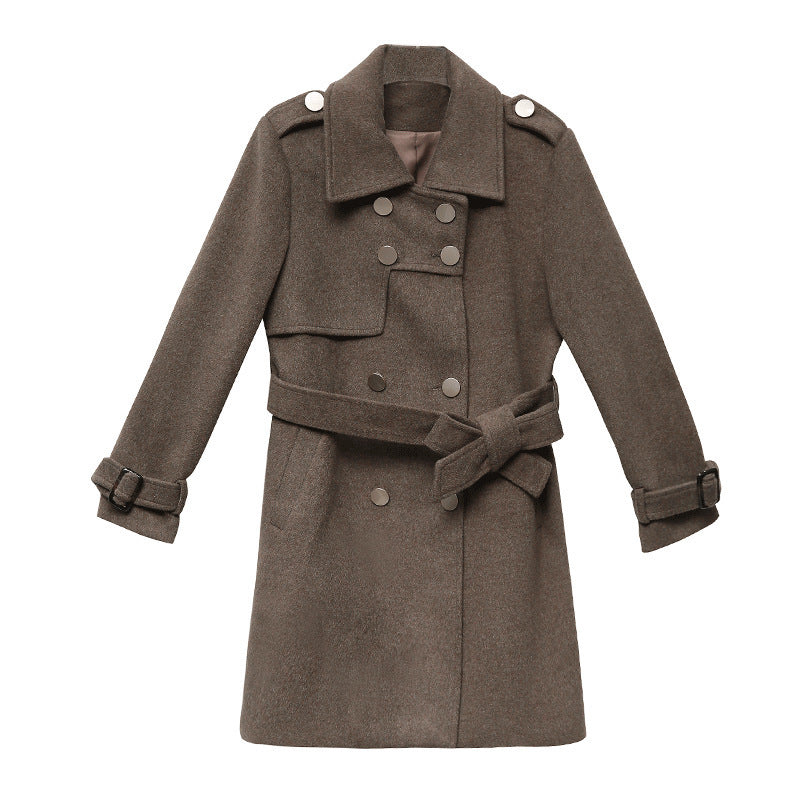 Small Slim Mid-Length Woolen Coat – Coats Outfits Women & Chic Autumn Winter Outfits
