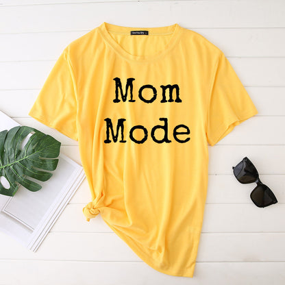 Mom Mode Kawaii Harajuku Graphic Tee for Women – Vintage Japanese Street Style