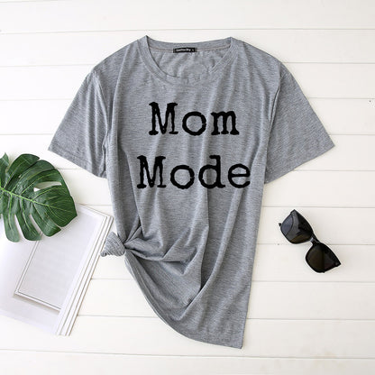 Mom Mode Kawaii Harajuku Graphic Tee for Women – Vintage Japanese Street Style
