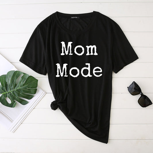 Mom Mode Kawaii Harajuku Graphic Tee for Women – Vintage Japanese Street Style