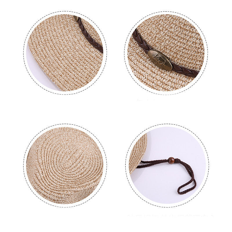 Wide Brim Summer Hat with Wind Lanyard – Unisex Sun Hat