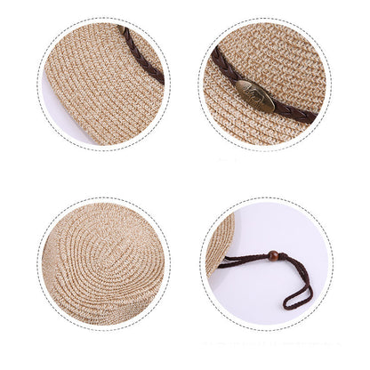 Wide Brim Summer Hat with Wind Lanyard – Unisex Sun Hat