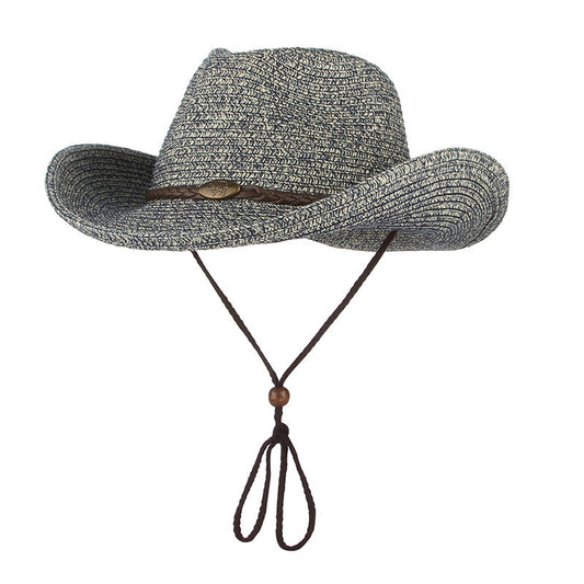Wide Brim Summer Hat with Wind Lanyard – Unisex Sun Hat
