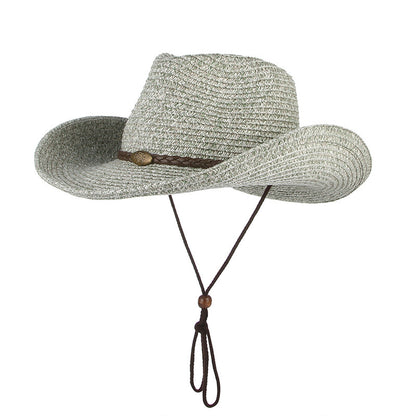 Wide Brim Summer Hat with Wind Lanyard – Unisex Sun Hat