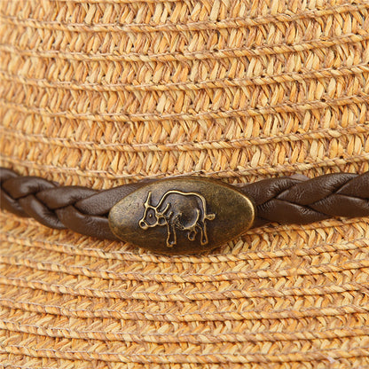 Wide Brim Summer Hat with Wind Lanyard – Unisex Sun Hat