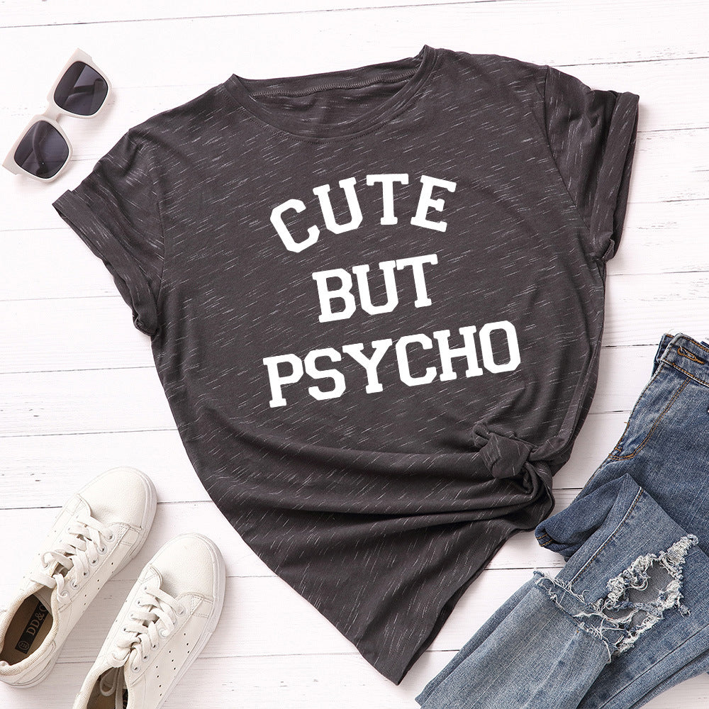 Womens Cute Psycho Summer T Shirts