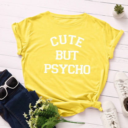 Womens Cute Psycho Summer T Shirts
