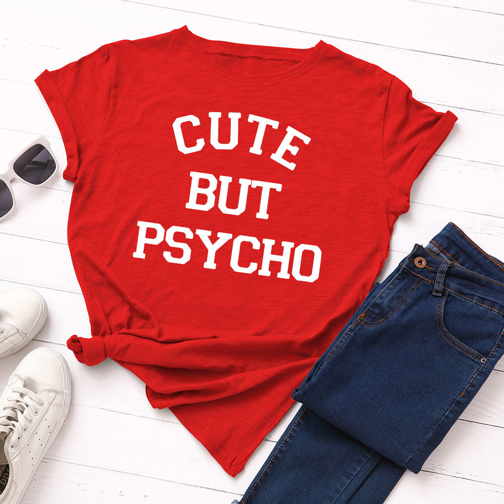 Womens Cute Psycho Summer T Shirts