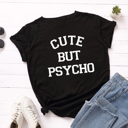 Womens Cute Psycho Summer T Shirts