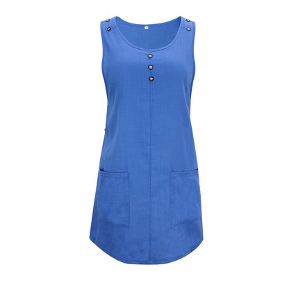 Women’s Cross-Border Sleeveless Vest Dress | Casual Summer A-Line Dress for Women