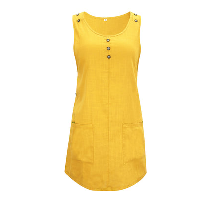 Women’s Cross-Border Sleeveless Vest Dress | Casual Summer A-Line Dress for Women