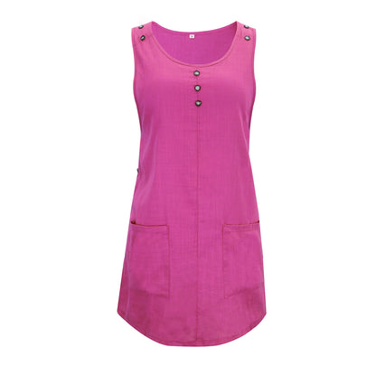 Women’s Cross-Border Sleeveless Vest Dress | Casual Summer A-Line Dress for Women