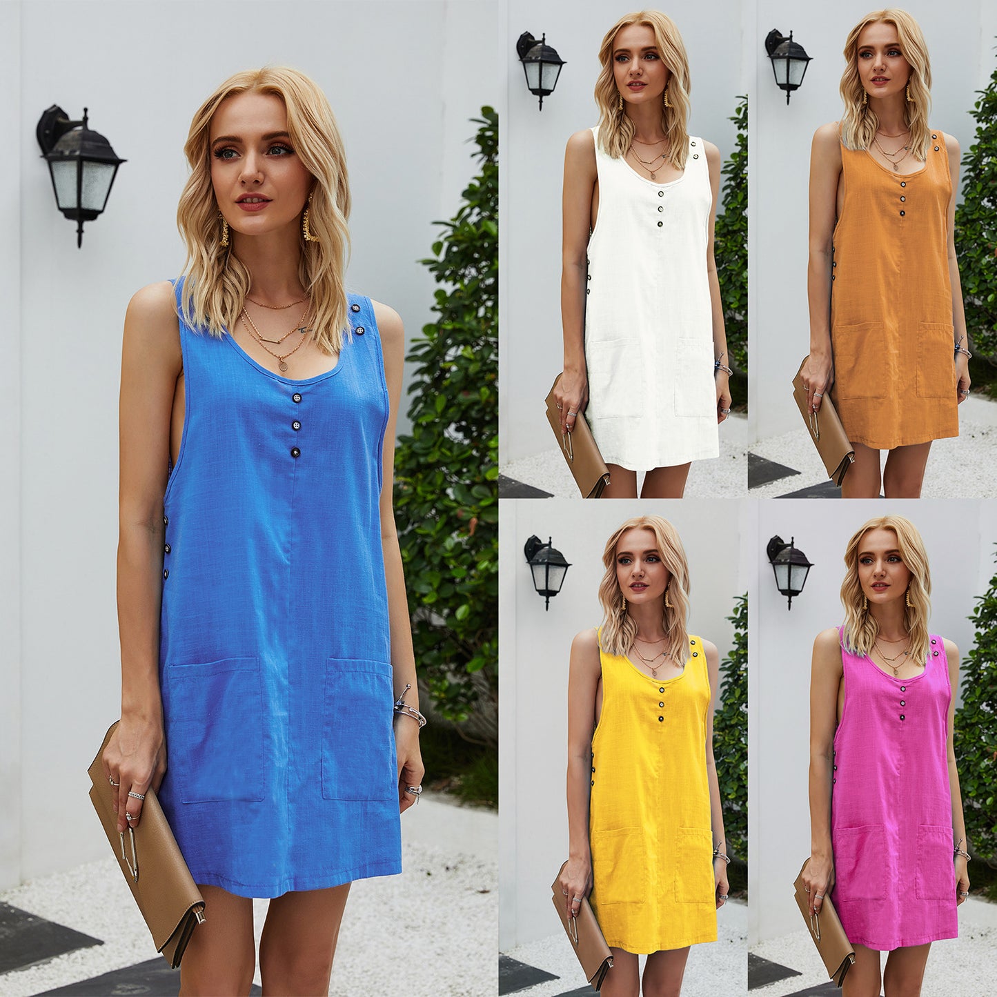 Women’s Cross-Border Sleeveless Vest Dress | Casual Summer A-Line Dress for Women
