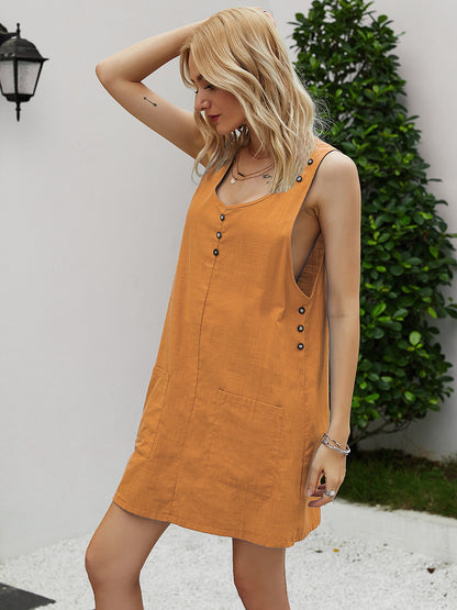 Women’s Cross-Border Sleeveless Vest Dress | Casual Summer A-Line Dress for Women