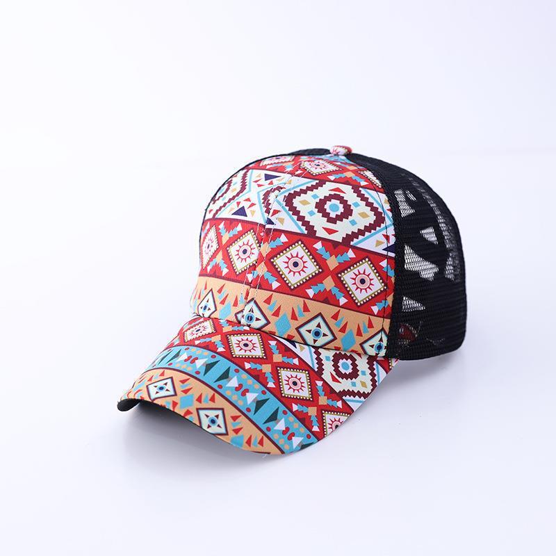 Colorful patterned cap on a white background