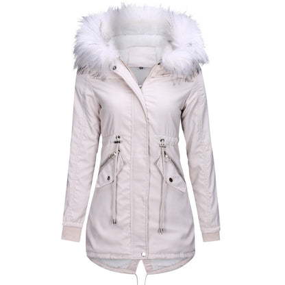Women Casual Fur Hooded Coats