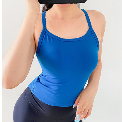 Sexy Crop Top Sports Vest – Stylish Yoga & Athleisure Outfit for Women
