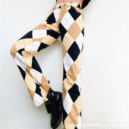 Ankle Length Khaki Cargo Pants England Style With Flap Pockets