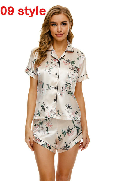 2025 Korean Style Women S Pajama Set 2 Piece Summer Sleepwear With Pocket Button Up Shorts Nightwear For Home