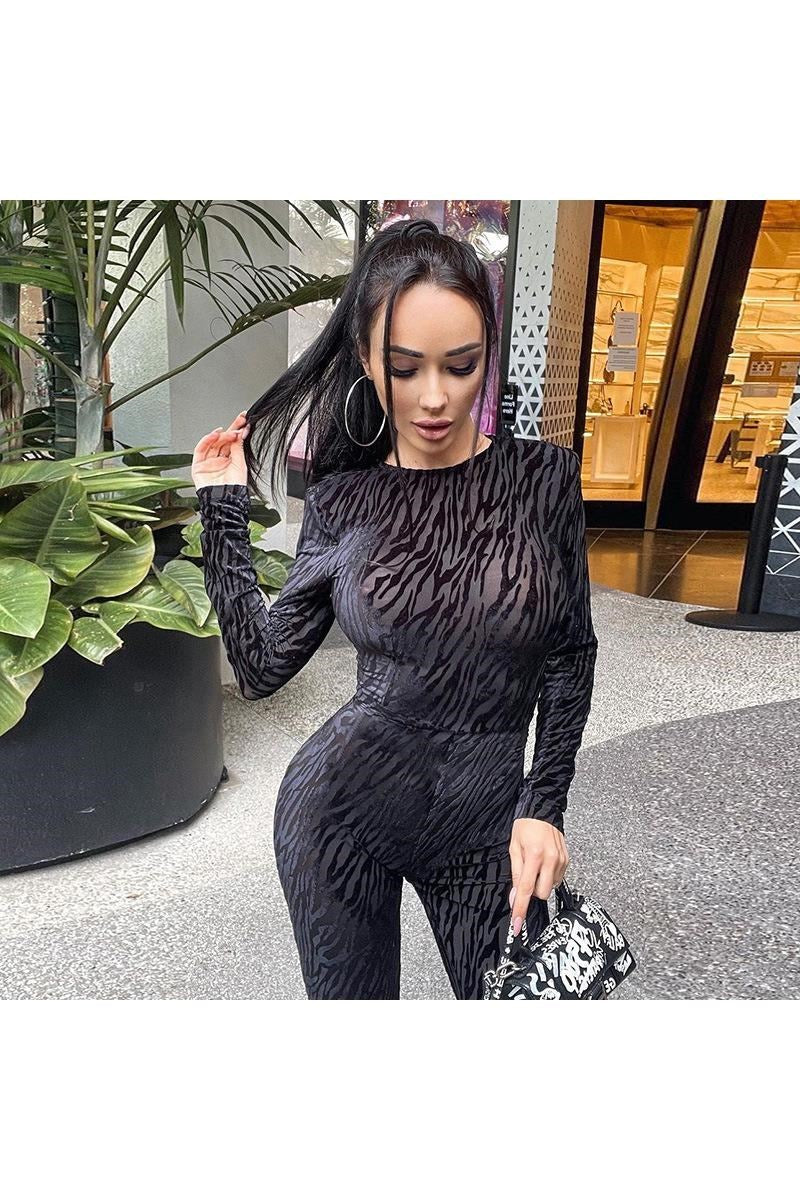 Sexy Black Cotton Jumpsuit for Women – Form-Fitting Casual & Evening Outfit