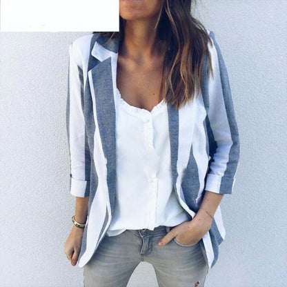 Long Sleeve Open Stitch Women Thin Summer Blazers
