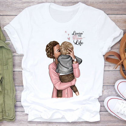 Women Mama Life Circle T Shirts