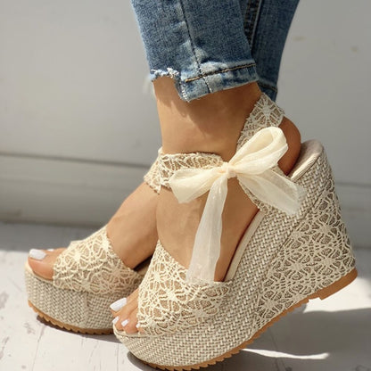 Platform High Heels Summer Slip On Women Wedges Sandals