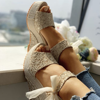 Platform High Heels Summer Slip On Women Wedges Sandals