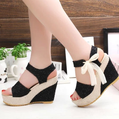 Platform High Heels Summer Slip On Women Wedges Sandals