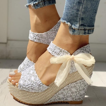 Platform High Heels Summer Slip On Women Wedges Sandals