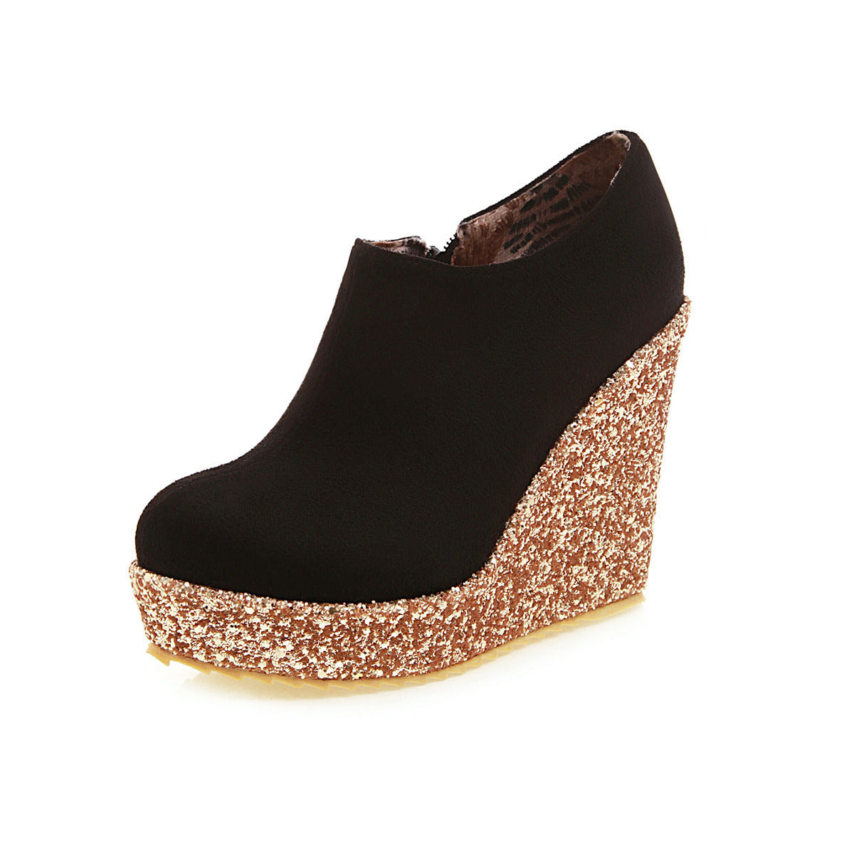 Serpentine Stitched Vintage Wedge Sandals | Elegant Summer High-Heel Pumps