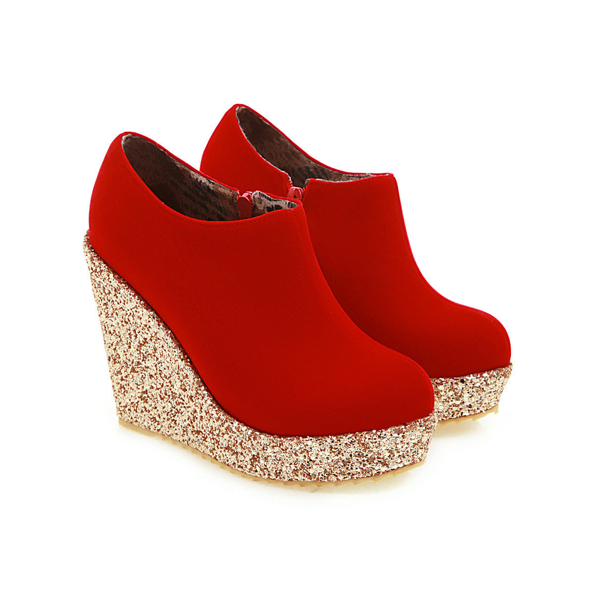 Serpentine Stitched Vintage Wedge Sandals | Elegant Summer High-Heel Pumps