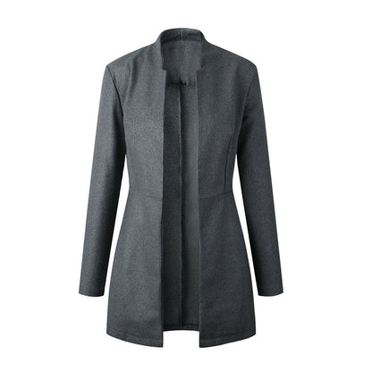 Classic Mid-Length Woolen Trench Coat – Trench Coats Women Outfit Classy & Elegant Office Layering