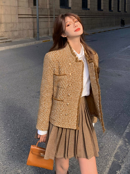 Korean Street Style Two-Piece Set – Coats Outfits Women & Trendy OOTD Looks