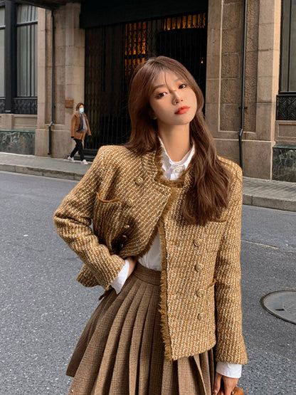 Korean Street Style Two-Piece Set – Coats Outfits Women & Trendy OOTD Looks