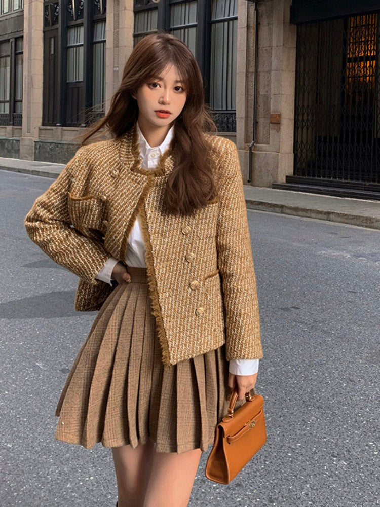 Korean Street Style Two-Piece Set – Coats Outfits Women & Trendy OOTD Looks