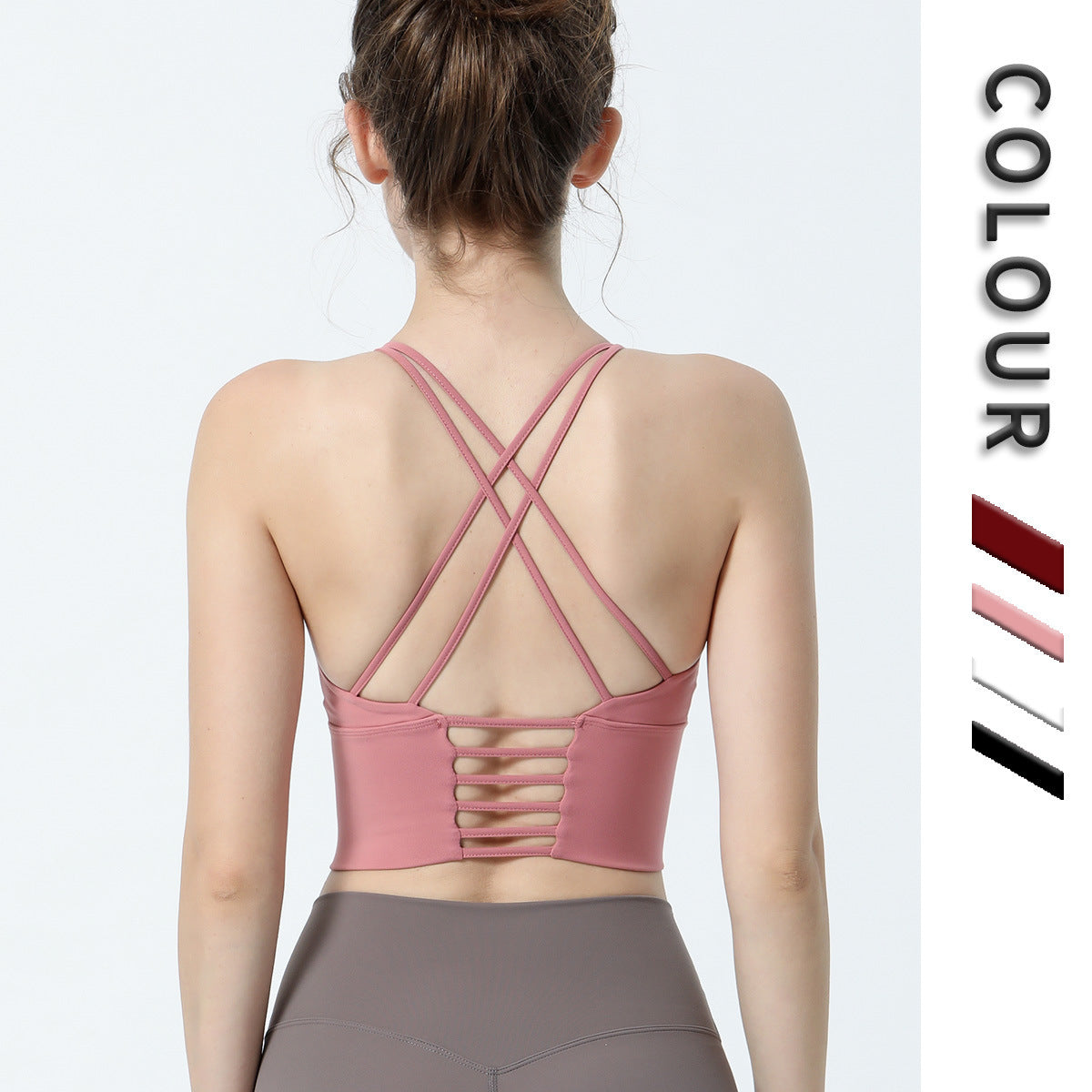 Fitness Yoga Sports Bras – Padded Push-Up & Breathable Comfort