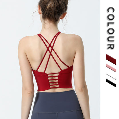 Fitness Yoga Sports Bras – Padded Push-Up & Breathable Comfort
