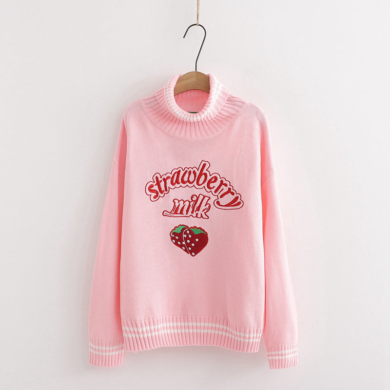 Cute & Casual Comfort Cartoon Cotton College-Style Sweater