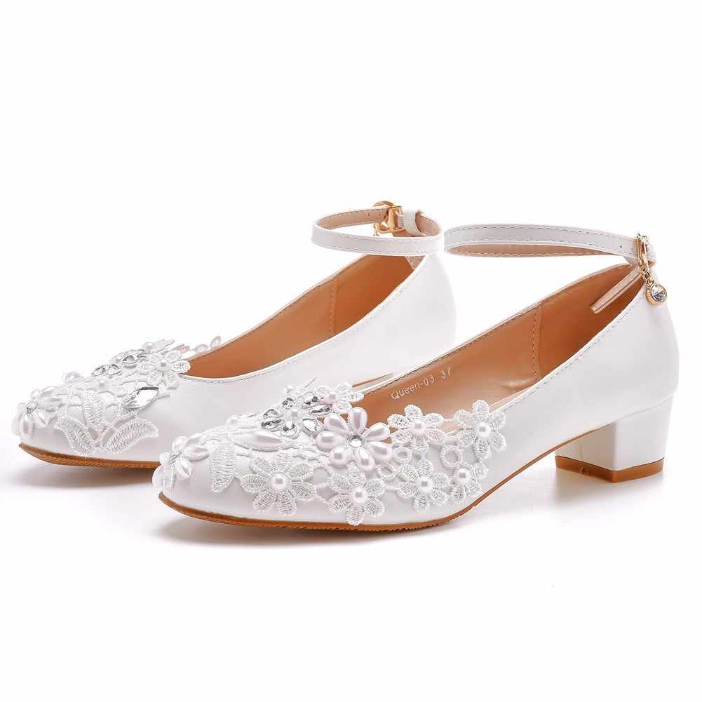 Pregnancy-Friendly Lace Bridal Flats | Elegant Wedding Shoes for Moms-to-Be