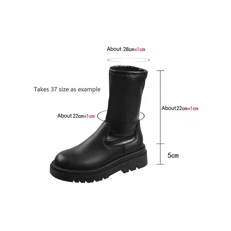 Thick Sole Knee-High Boots for Women | Long Knight-Style PU Leather Boots with Chunky Heel
