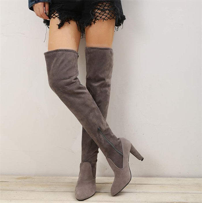 Synthetic Leather Long Over The Knee High Boots