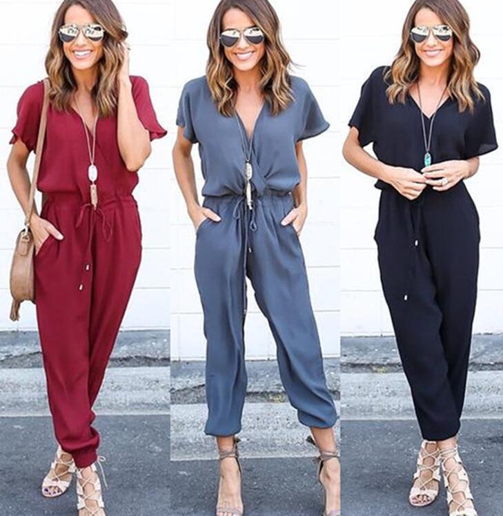 American Casual Cotton Jumpsuit for Women – Sexy Summer Outfit 2025