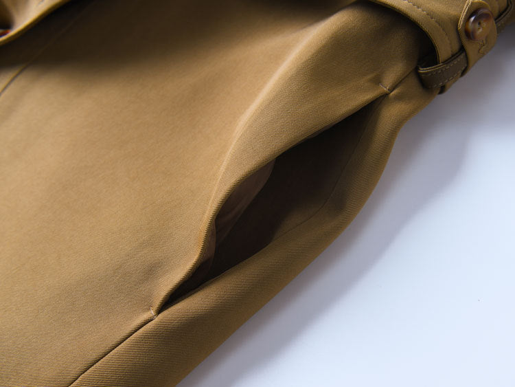 Khaki Short Trench Coat – Trench Coats Women Outfit Casual & Chic Everyday Outfits